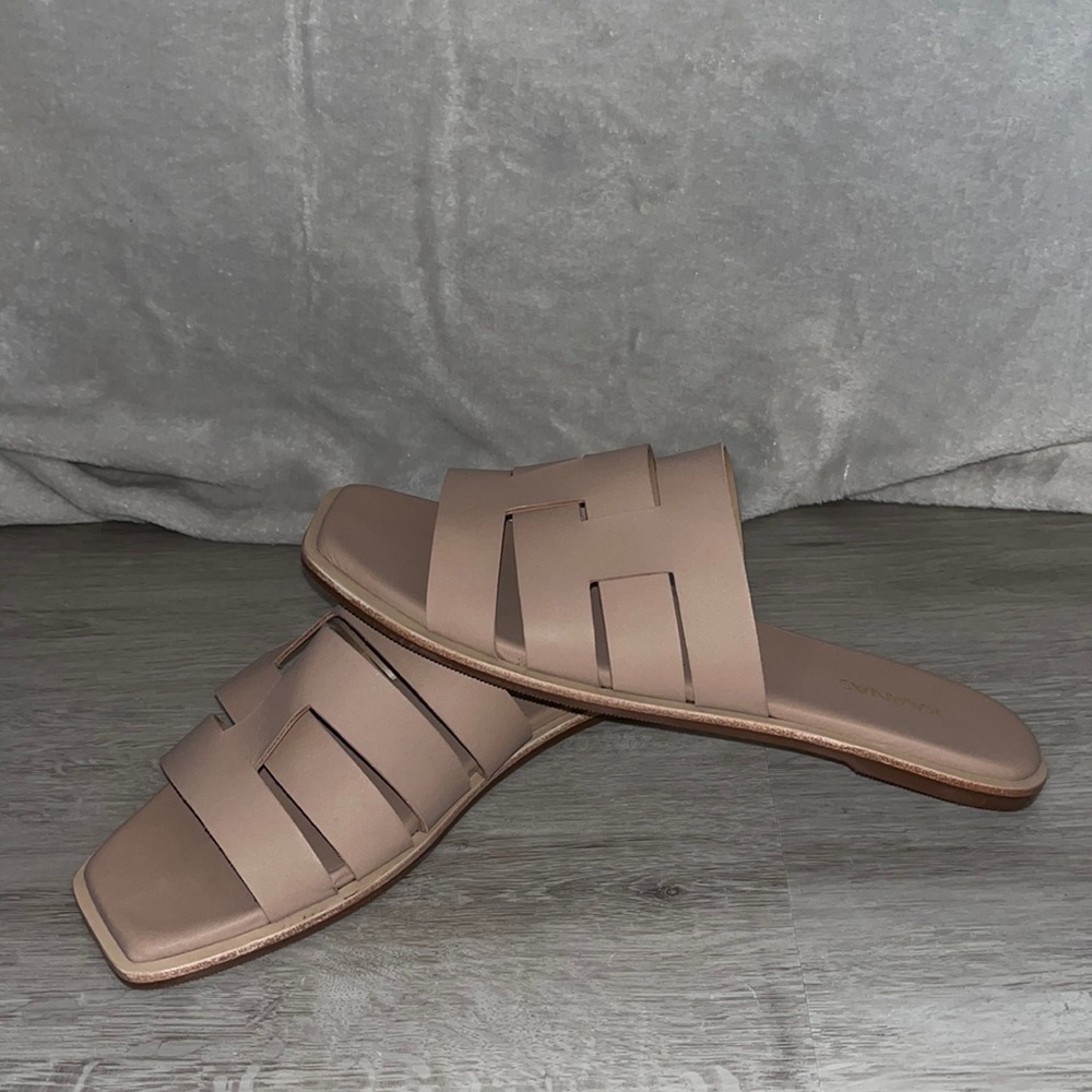 KAANAS Women's Aurora Leather Sandals Nude